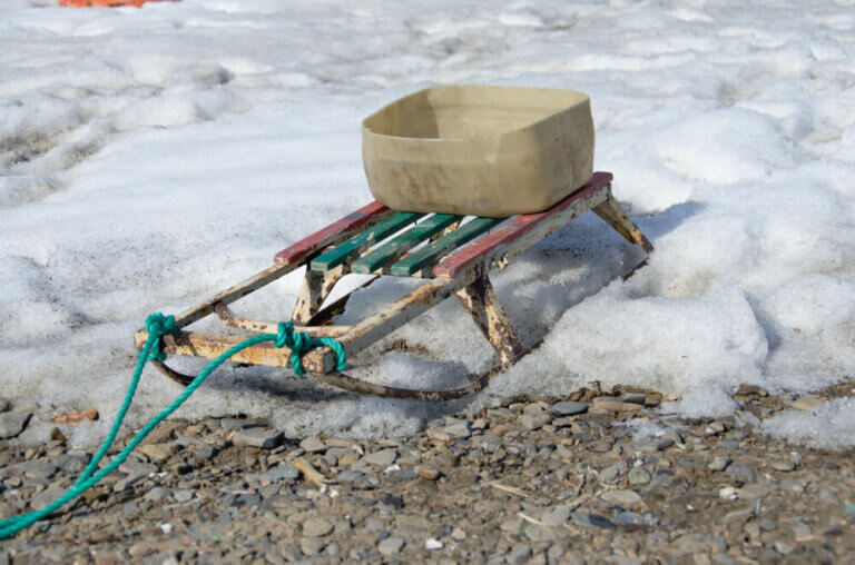 Homemade Ice Fishing Sled